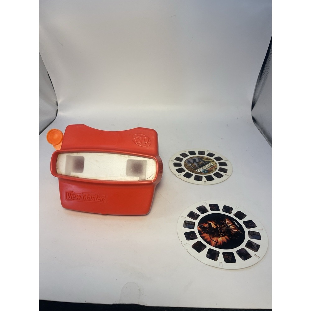 Vintage View Master 3D Viewer With 2 Reels ;imax And Discovery Animal